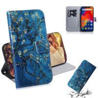 Abrikoos bloem patroon gekleurde tekening horizontale Flip lederen case voor Xiaomi Redmi opmerking 6/Redmi opmerking 6 Pro met houder & card slots &
