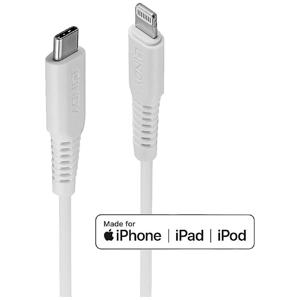 LINDY USB-kabel USB 2.0 Apple Lightning stekker, USB-C stekker 0.50 m Wit 31315