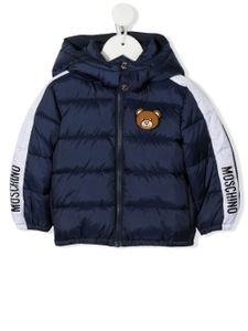 Moschino Kids doudoune à patch Teddy Bear - Bleu