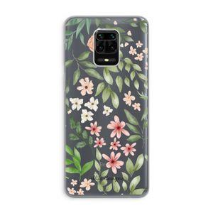 Botanical sweet flower heaven: Xiaomi Redmi Note 9 Pro Transparant Hoesje