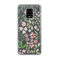 Botanical sweet flower heaven: Xiaomi Redmi Note 9 Pro Transparant Hoesje
