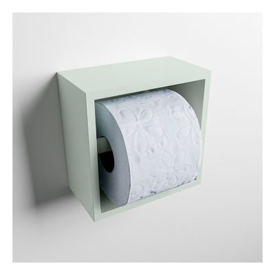 Mondiaz EASY Toiletrolhouder solid surface in- en opbouw 16x16 cm kleur Greey