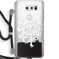 Born to Fight: LG V30 Transparant Hoesje met koord
