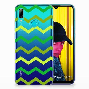 Huawei P Smart 2019 TPU bumper Zigzag Groen