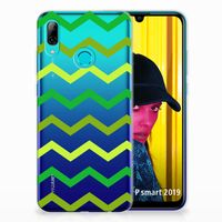 Huawei P Smart 2019 TPU bumper Zigzag Groen - thumbnail