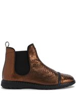 Giuseppe Zanotti boots en cuir à effet peau de crocodile - Marron - thumbnail