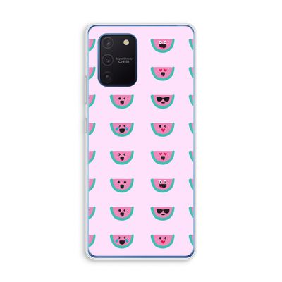 Smiley watermeloenprint: Samsung Galaxy Note 10 Lite Transparant Hoesje
