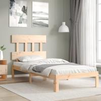 Bedframe met hoofdbord massief hout