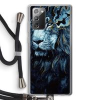 Darkness Lion: Samsung Galaxy Note 20 / Note 20 5G Transparant Hoesje met koord Darkness Lion: Samsung Galaxy Note 20 / Note 20 5G Transparant Hoesje met koord
