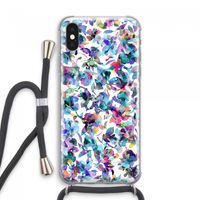 Hibiscus Flowers: iPhone XS Max Transparant Hoesje met koord