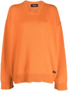 DSQUARED2 pull en cachemire mélangé à épaules tombantes - Orange