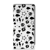 Mobiel BookCase Samsung Galaxy A41 Silver Punk - thumbnail