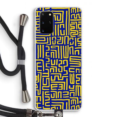 Majorelle Blue Print: Samsung Galaxy S20 Plus Transparant Hoesje met koord