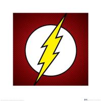 Kunstdruk Dc Comics the Flash Symbol 40x40cm