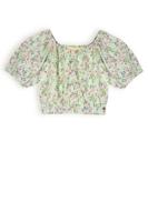 NoNo Meisjes blouse floral - Tomas - Spring groen - thumbnail