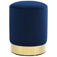 Kruk fluweel blauw en goudkleurig