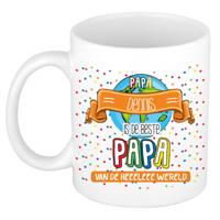 Naam mok papa Dennis - wit - de beste - keramiek - 300 ml - Vaderdag/verjaardag Naam mok papa Dennis - wit - de beste - keramiek - 300 ml - Vaderdag/verjaardag