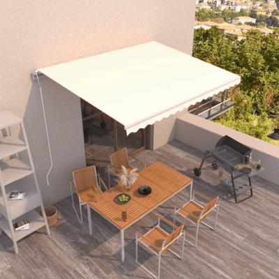 Luifel automatisch uittrekbaar 400x350 cm crèmekleurig