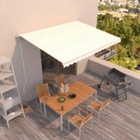Luifel automatisch uittrekbaar 400x350 cm crèmekleurig
