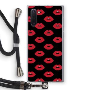 Lips: Samsung Galaxy Note 10 Transparant Hoesje met koord