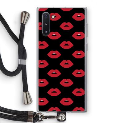 Lips: Samsung Galaxy Note 10 Transparant Hoesje met koord