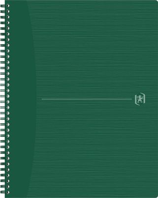Oxford Origin spiraalschrift, ft A4+, 140 bladzijden, geruit 5 mm, groen