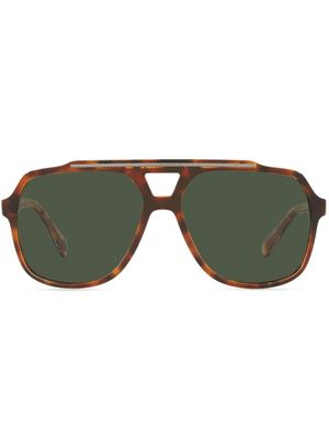 Dolce & Gabbana Eyewear lunettes de soleil 0DG4388 à monture aviateur - Marron