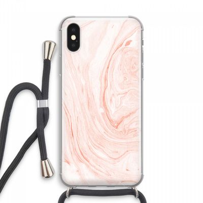 Peach bath: iPhone XS Max Transparant Hoesje met koord