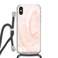 Peach bath: iPhone XS Max Transparant Hoesje met koord