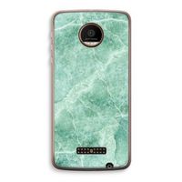 Groen marmer: Motorola Moto Z Force Transparant Hoesje