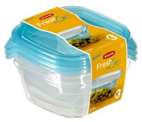 Curver set fresh & go vershouddozen vierkant 3 x 0,25 liter