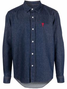 AMI Paris chemise en jean à boutonnière - Bleu