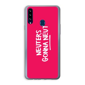 Neuters (roze): Samsung Galaxy A20s Transparant Hoesje
