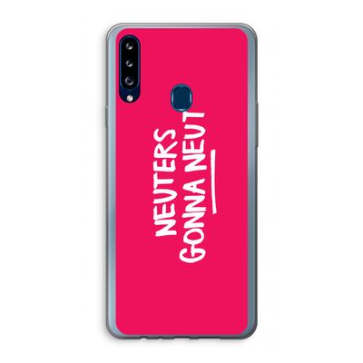 Neuters (roze): Samsung Galaxy A20s Transparant Hoesje