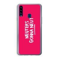 Neuters (roze): Samsung Galaxy A20s Transparant Hoesje