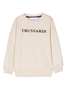 TRUSSARDI JUNIOR sweat en coton à logo imprimé - Tons neutres