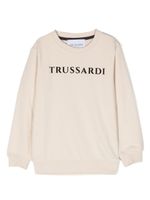 TRUSSARDI JUNIOR sweat en coton à logo imprimé - Tons neutres - thumbnail