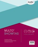 Multo geperforeerde showtas ft A4, 23-gaatsperforatie, glashelder, pak van 10 stuks - thumbnail