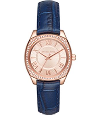 Horlogeband Michael Kors MK2593 Leder Blauw 16mm