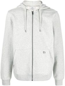 Woolrich hoodie zippé à patch logo - Gris