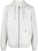 Woolrich hoodie zippé à patch logo - Gris