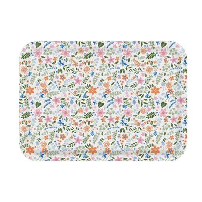 Dienblad Versa Polyethyleen RPET 27 x 2,2 x 38 cm Blommor