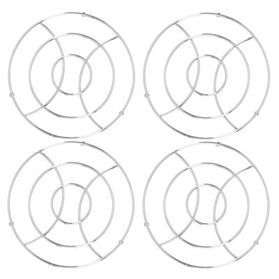 Cosy & Trendy pannenonderzetter - Set van 4x stuks - metaal - D18 cm