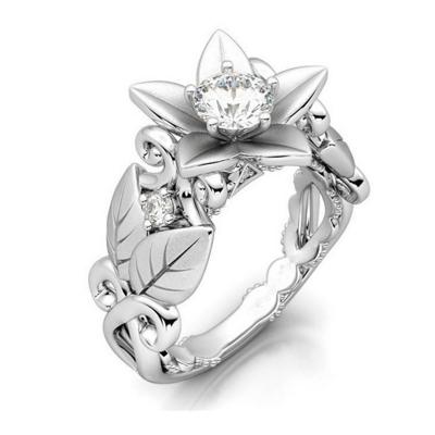 Fashion Rose met diamant vrouwen trouwring Ringmaat: 6