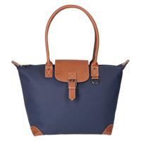 Leather Design Canvas Handtas/Schoudertas 15.4&apos;&apos; Blauw