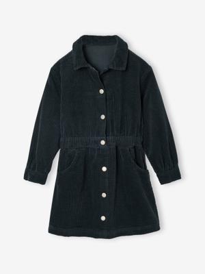 Jurk in fluweel / velours voor meisjes dennen