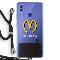 I'm lovin' you: Honor Note 10 Transparant Hoesje met koord