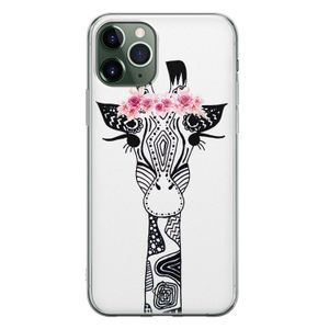 iPhone 11 Pro siliconen telefoonhoesje - Giraffe