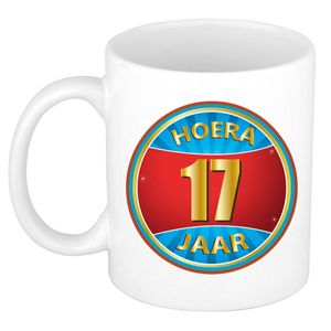 17 jaar verjaardag mok / beker - verjaardagscadeau - feest mokken