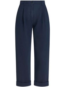 ETRO pantalon chino crop à chevrons - Bleu